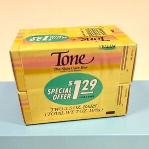 Vintage Tone Skin Care Bar Soap 2 Pack 3.5oz Each NOS Cocoa Butter $1.29